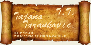 Tajana Taranković vizit kartica